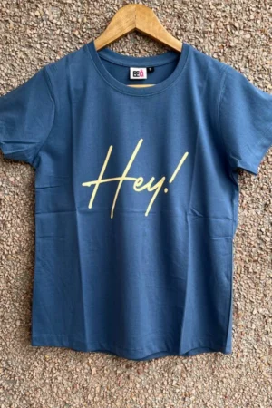 Blue Solid T-Shirt for Women