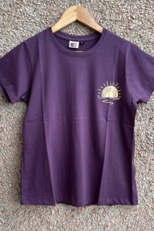 Grape Solid T-Shirt for Women