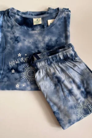 Navy Tie and Dye shorts sets