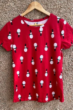 Red Snow Doll Printed T-Shirts