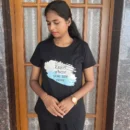 Black Solid T-Shirt for Women