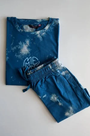 Blue Tie and Dye shorts sets