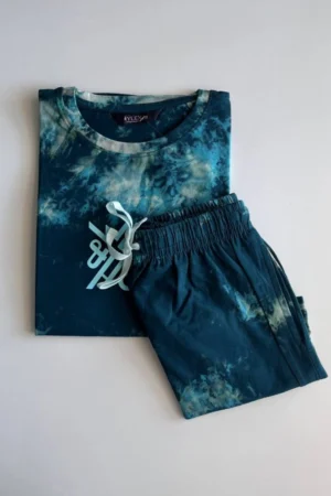 Green Tie and Dye shorts sets