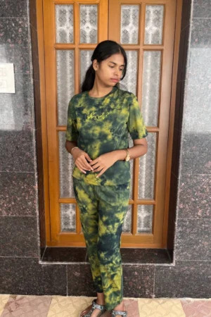 Green Tie and Dye Co-Ord Set