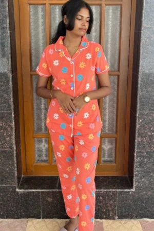 Pinkish orange Collar sets