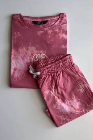 Pink Tie and Dye shorts sets