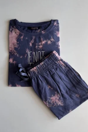 Purple Tie and Dye shorts sets