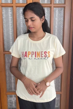 Sandal Solid T-Shirt for Women