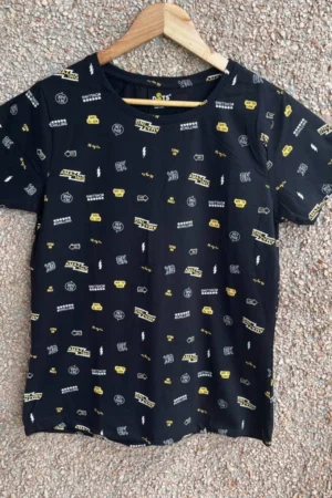 Dark Black Printed t-shirt