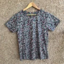 Blue Floral Printed t-shirt