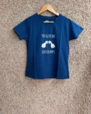 Blue Solid T-Shirt for Women