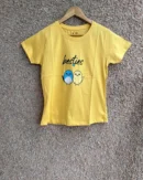 Yellow Solid T-Shirt for Women