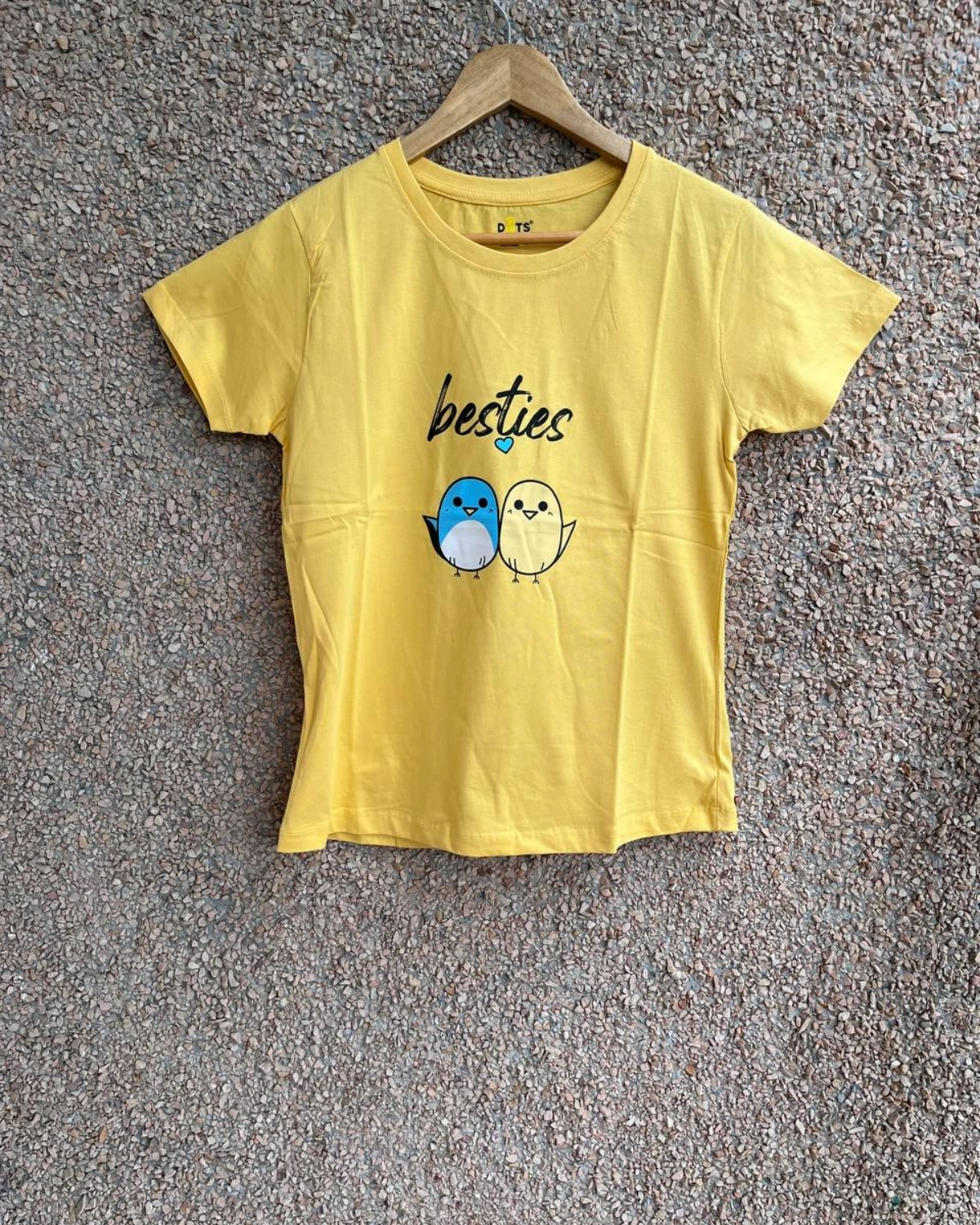 Yellow Solid T-Shirt for Women