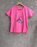 Pink Solid T-Shirt for Women