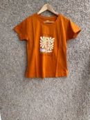 Orange Solid T-Shirt for Women