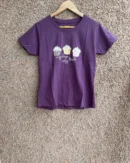 Purple Solid T-Shirt for Women
