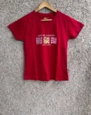 Red Solid T-Shirt for Women