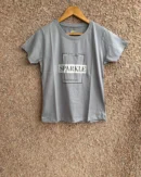 Grey Solid T-Shirt for Women