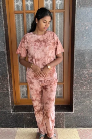 Dusty rose Tie and Dye Co-Ord Set