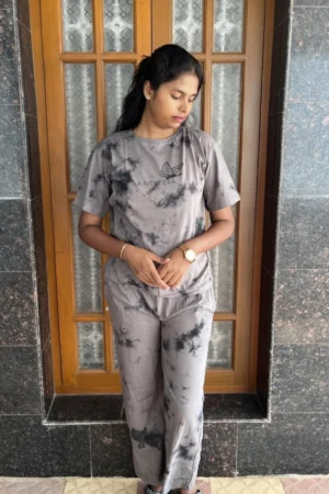 Grey Tie and Dye Co-Ord Set