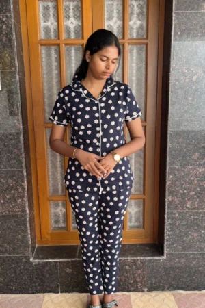 Black flower Collar sets