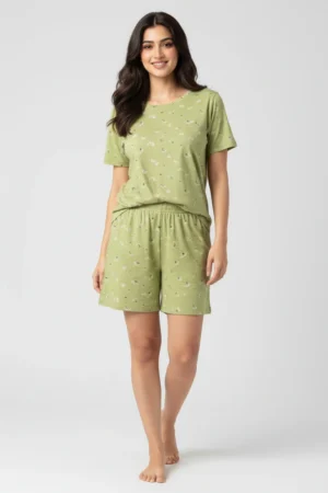 Green shorts sets